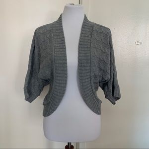 Wet Seal Gray Slouchy 3/4 Sleeve Cardigan sz Small